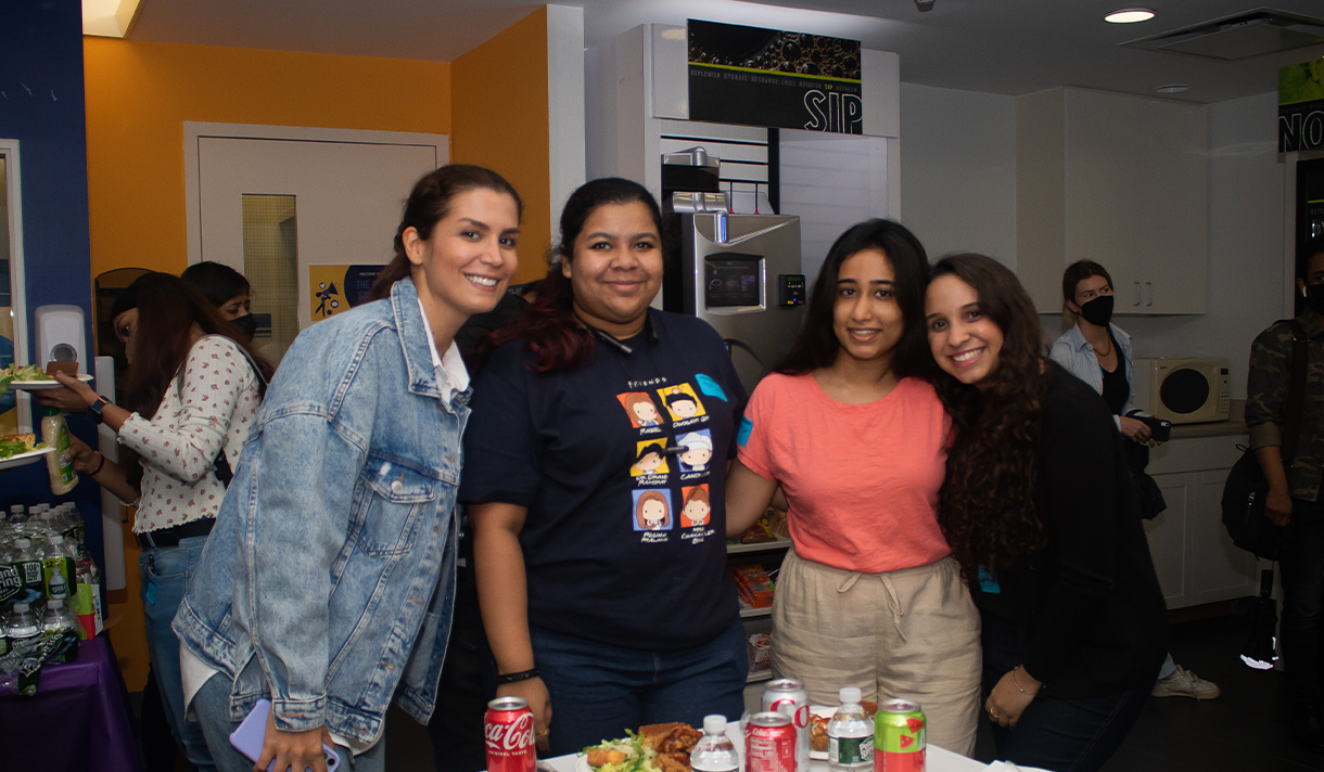 Group of students posing for camera.