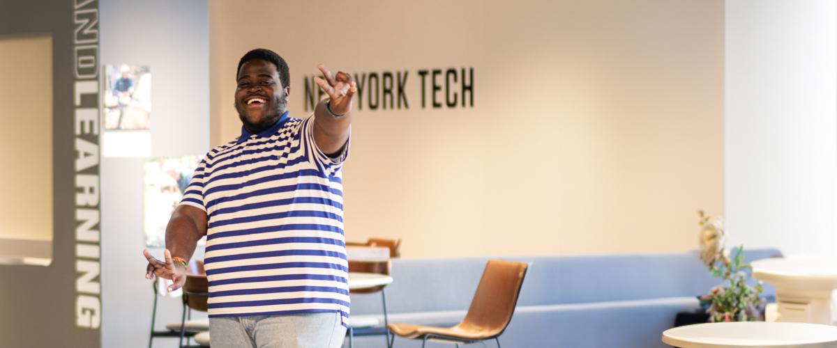 New York Tech student Michael Aryeetey